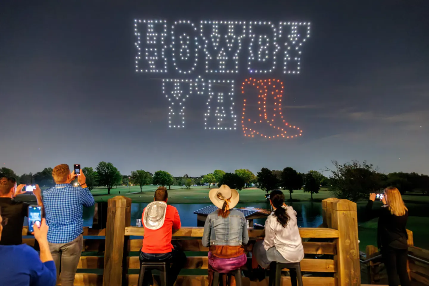 Howdy Y all drone show at EO XCentric, Fort Worth, 2024