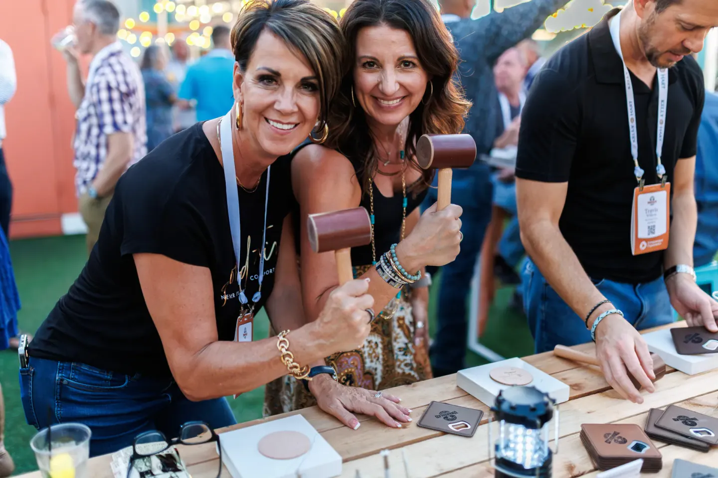 Leather-stamp activation at EO XCentric, Fort Worth, 2024
