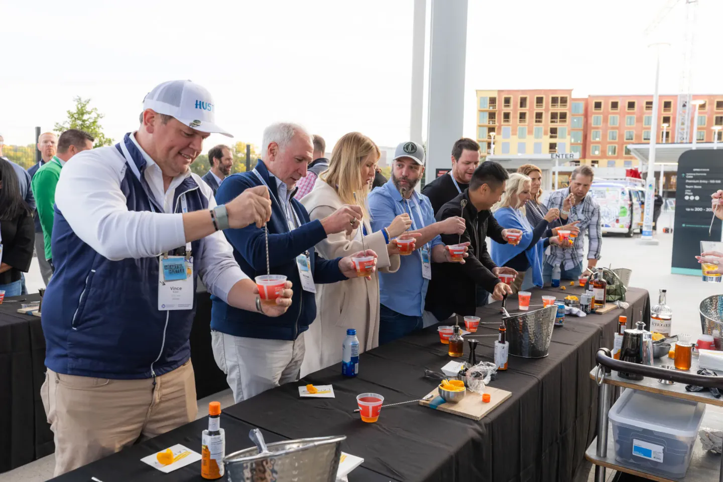 Cocktail-mixing activation at EO XCentric, Kansas City, 2025