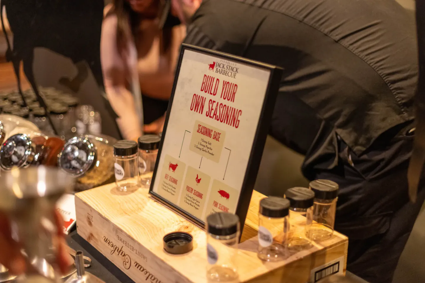 Build-your-own seasoning station at EO XCentric, Kansas City, 2025