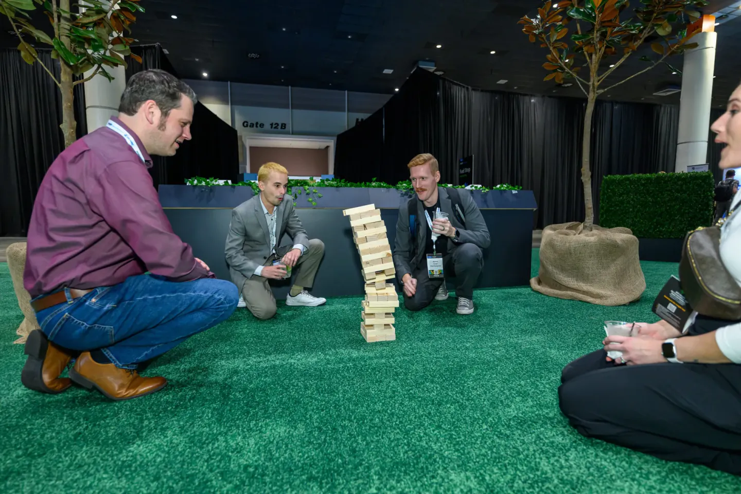 Jenga lounge at Trimble Insight, 2025