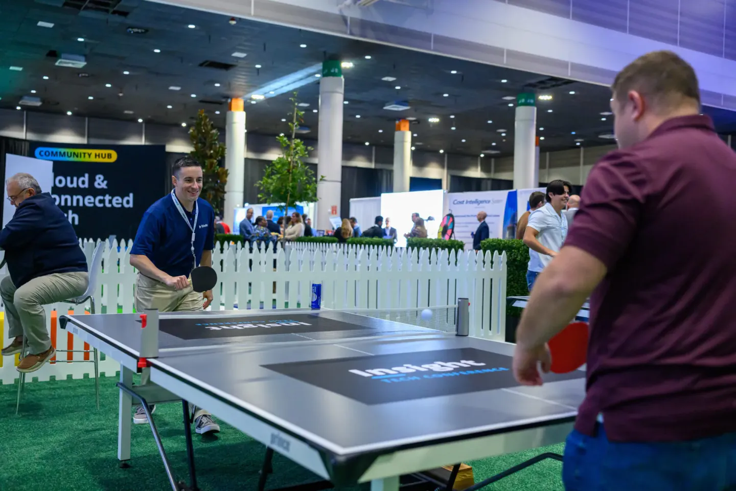 Ping-pong match at Trimble Insight, 2025