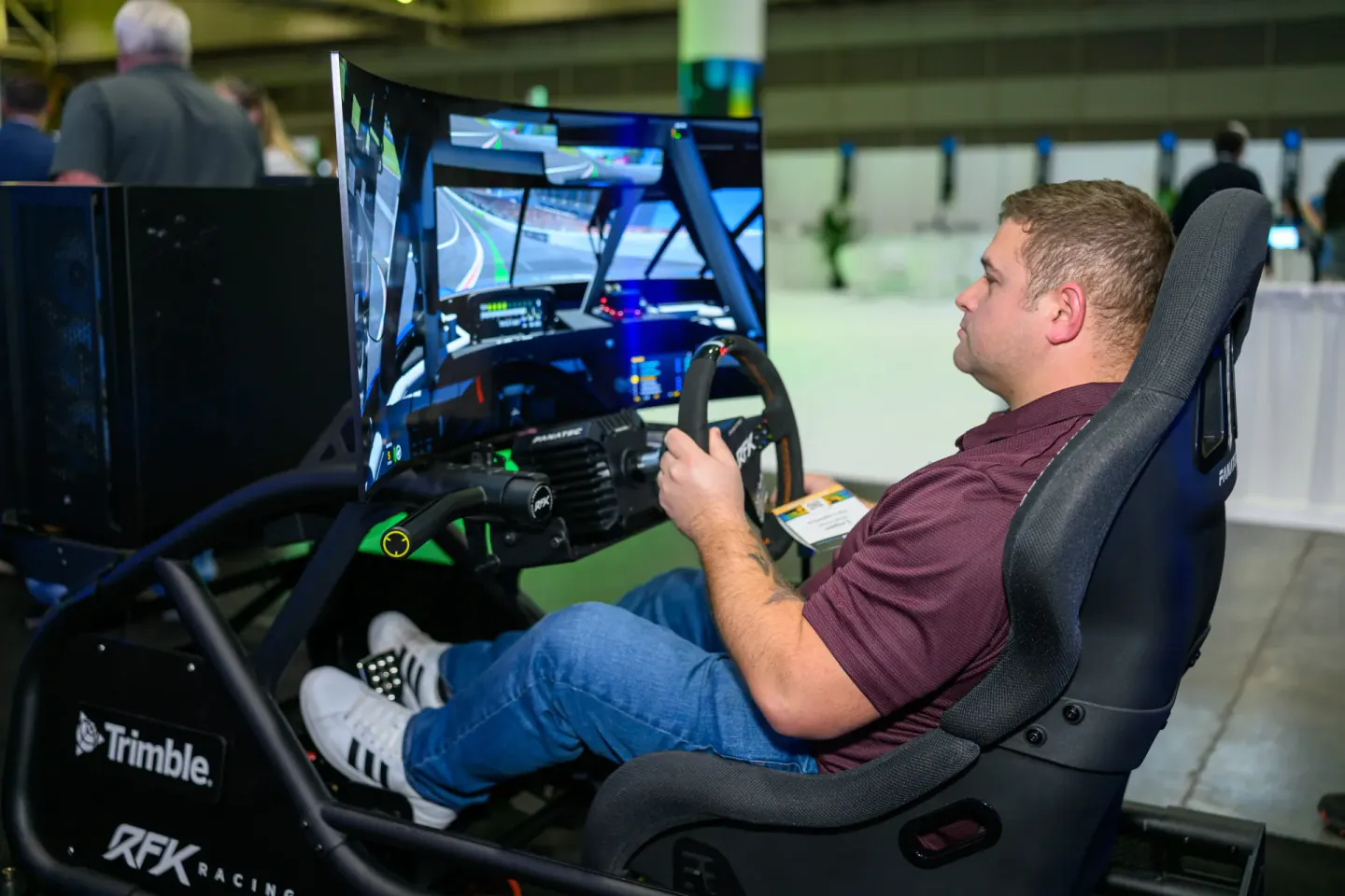 Racing simulator at Trimble Insight, 2025