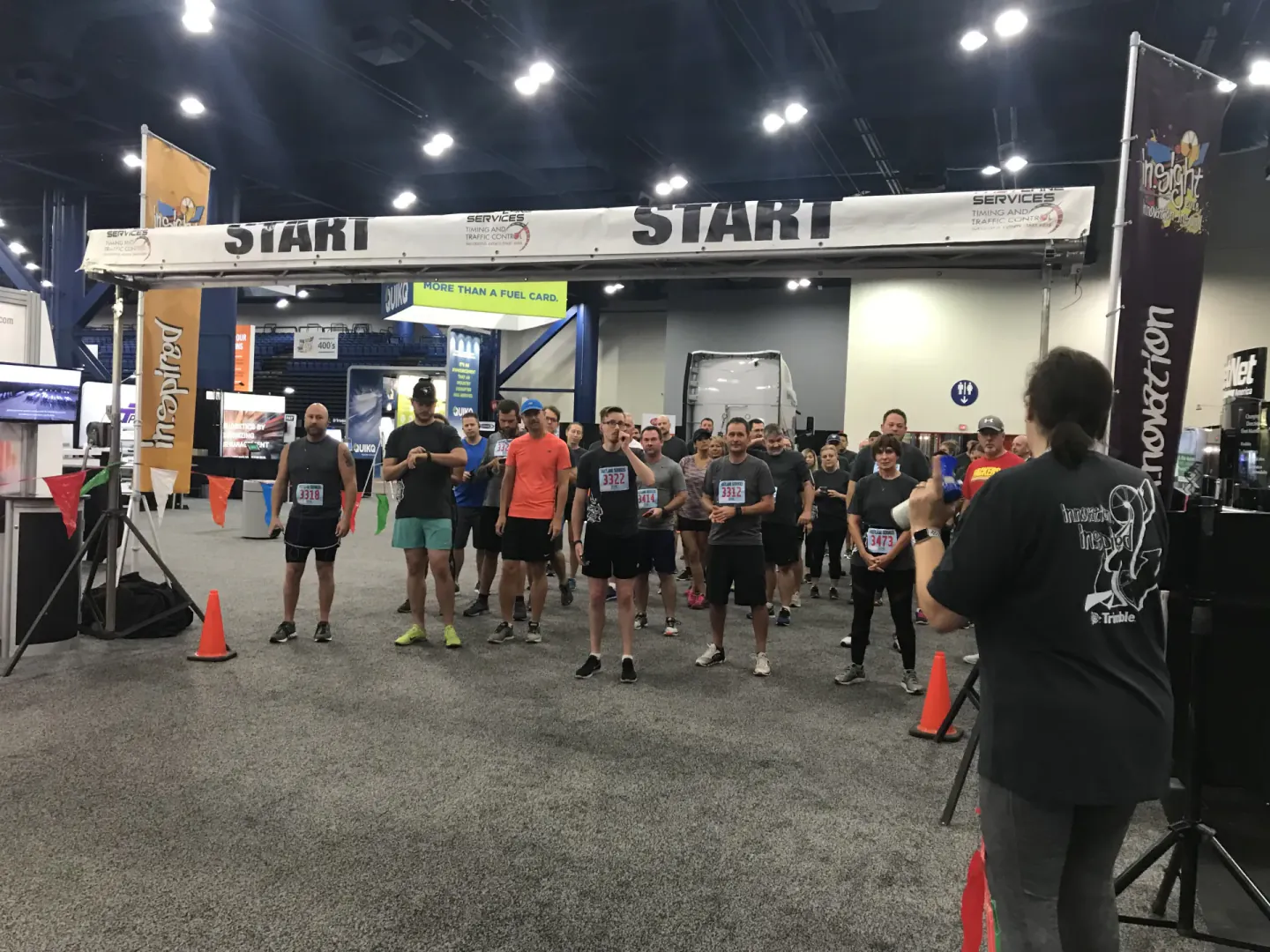 Attendees at the start line of the Insight 5K