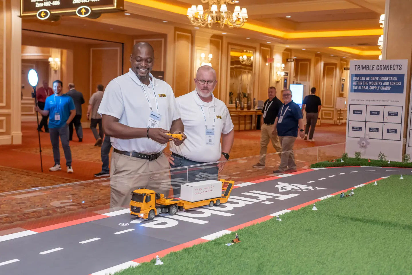 Remote-control truck track at Trimble Insight, Las Vegas, 2023