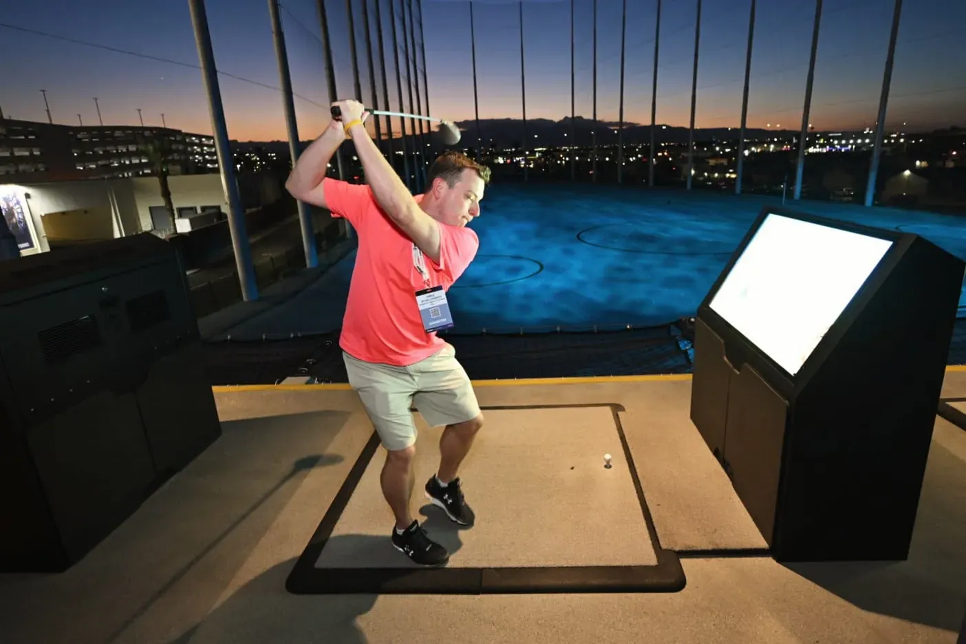 Driving-range activation at Trimble Insight, Las Vegas, 2024