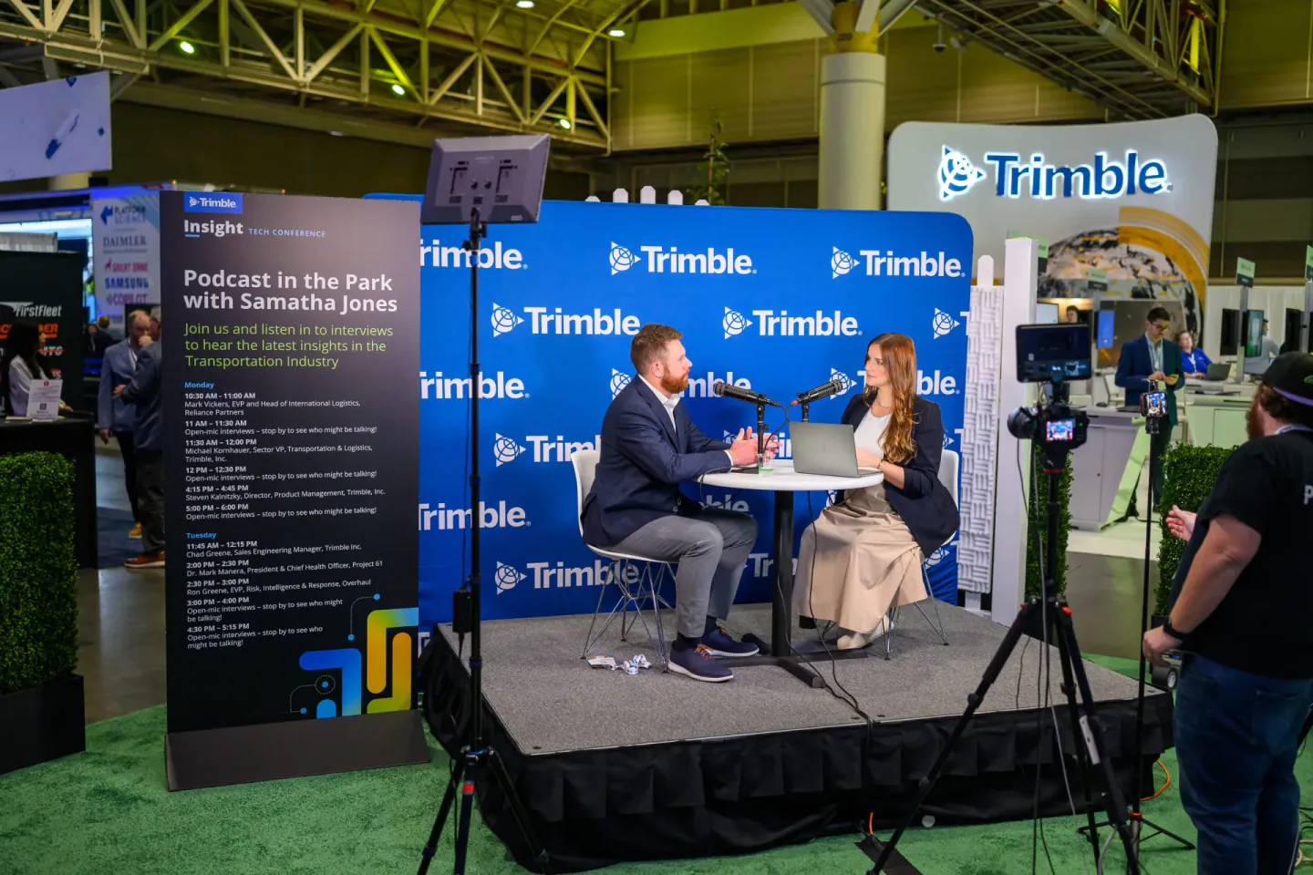 Podcast in the Park recording at Trimble Insight, New Orleans, 2025