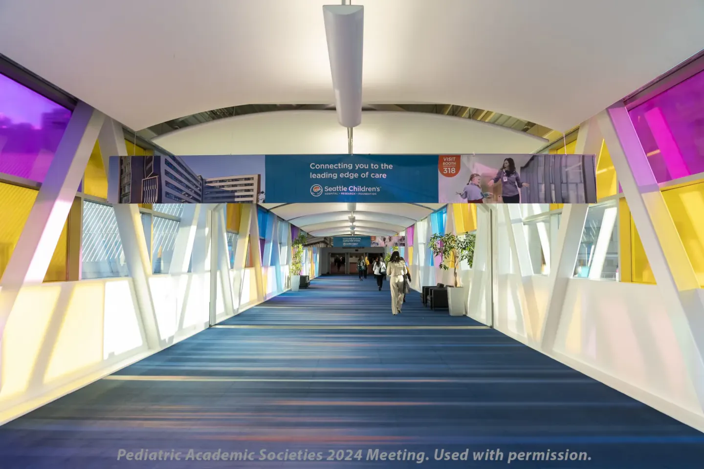 Sponsor skybridge branding at PAS 2024, Toronto