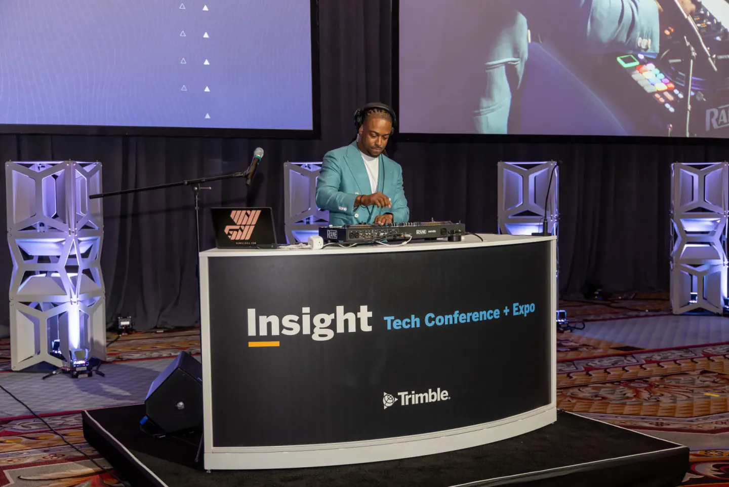 Trimble Insight branded DJ booth