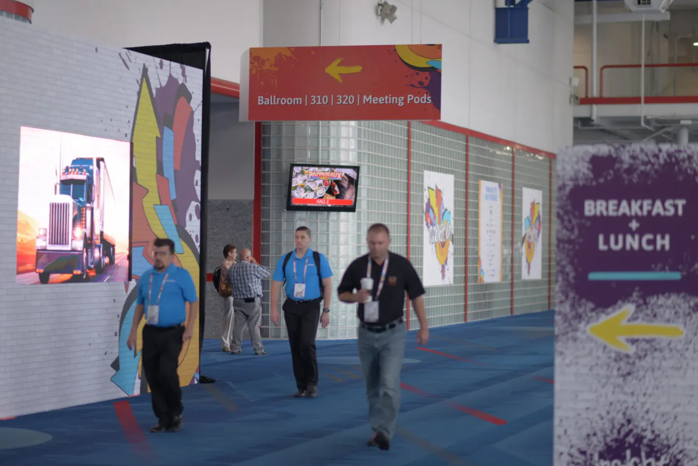 Branded wayfinding and wall graphics at Trimble Insight, Houston, 2018