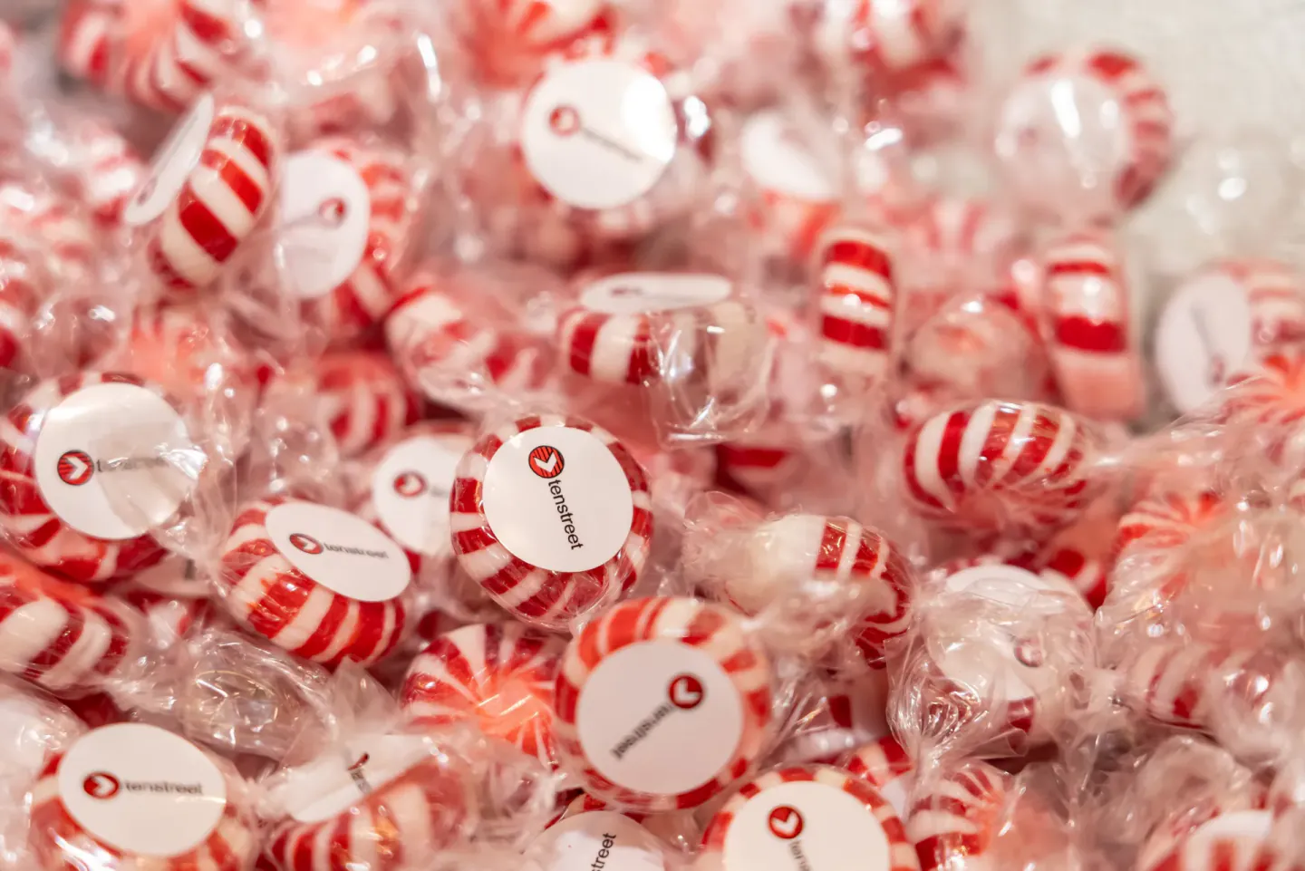 Tenstreet branded peppermints at Trimble Insight