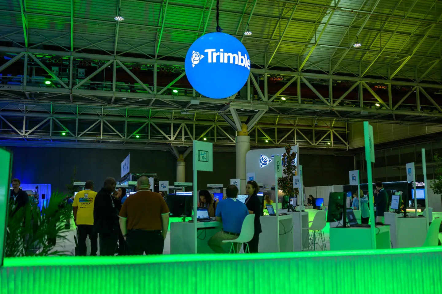 Trimble balloon over the exhibit hall at Trimble Insight, Las Vegas, 2024