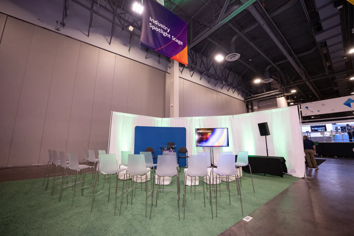 Industry Spotlight Stage set before a session at Trimble Insight, Las Vegas, 2024