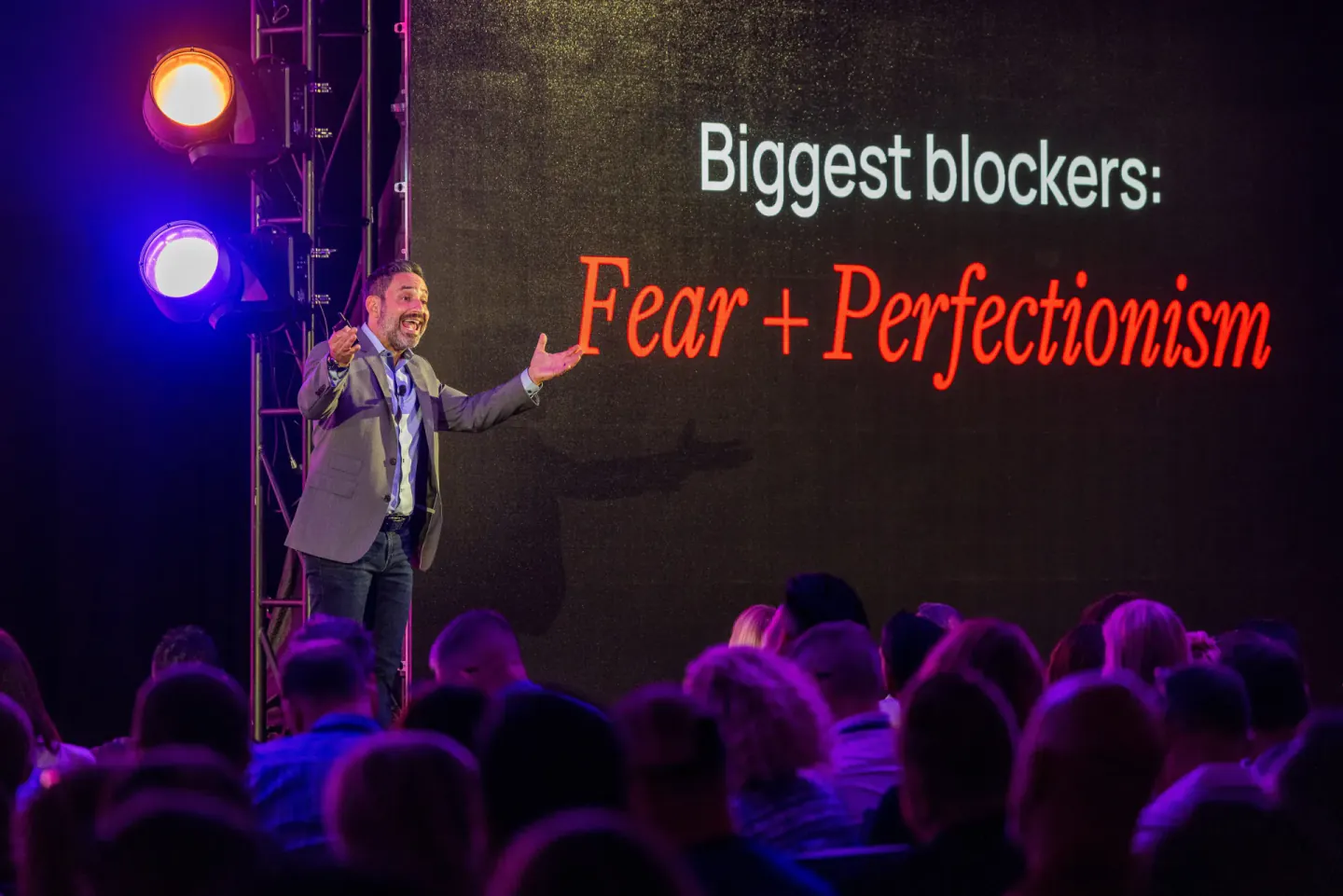 Keynote on the main stage at EO XCentric, Detroit, 2023