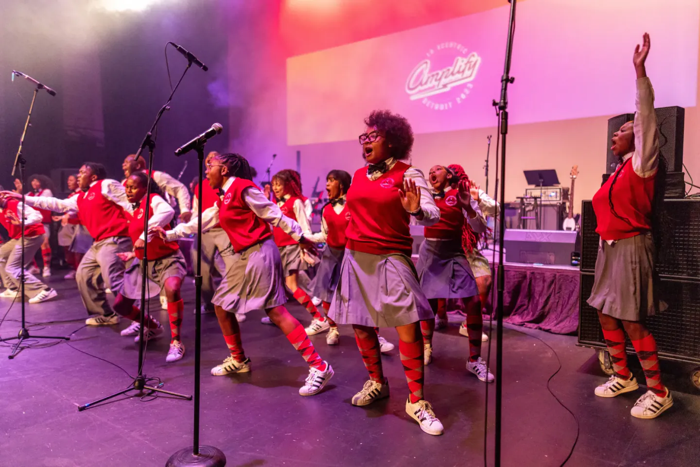 Choir performance at EO XCentric, Detroit, 2023