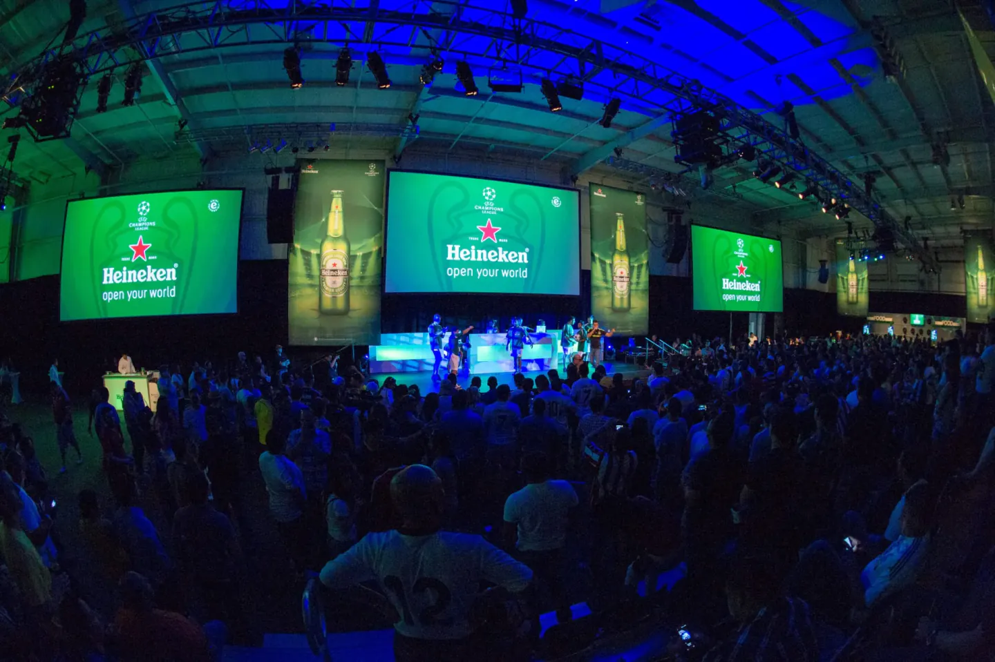 Heineken Champions Express stage and crowd