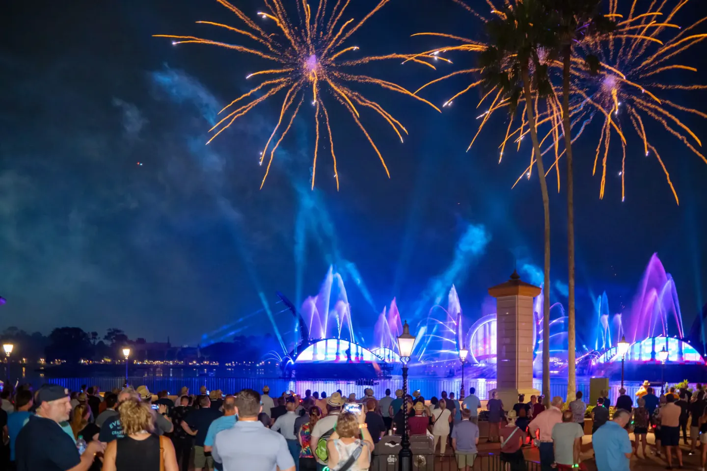 Nighttime fireworks during Trimble Insight, Orlando, 2022