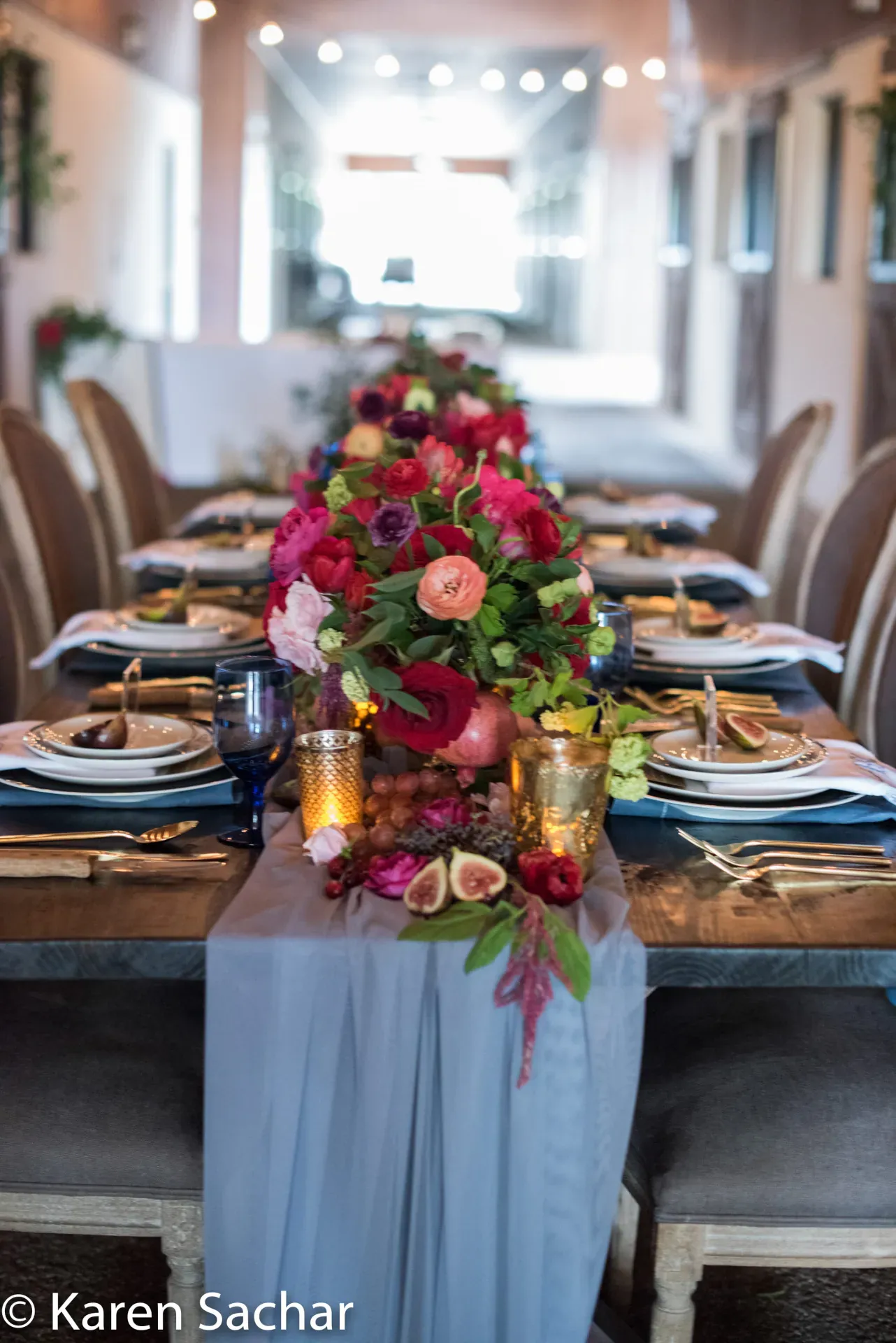 Tablescape at the Wizel birthday dinner, 2020