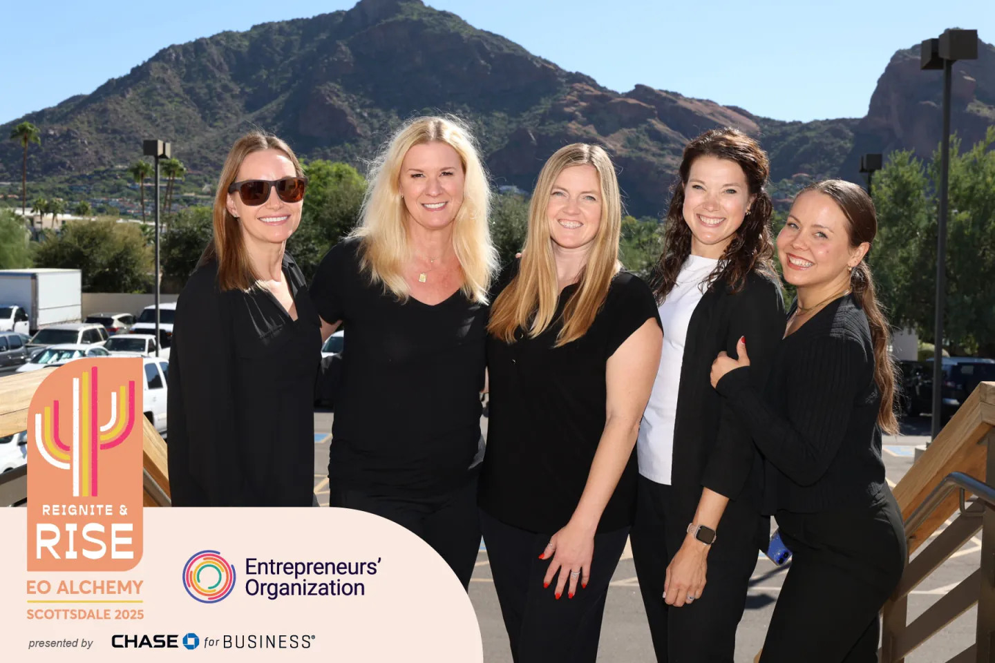 Coterie Spark on-site team outdoors at EO Alchemy, Scottsdale, 2025