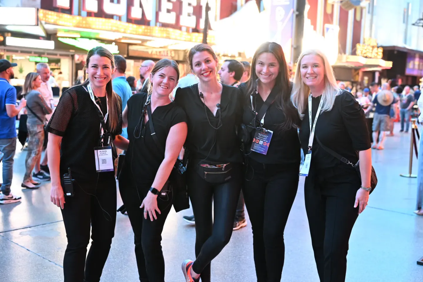 Coterie Spark on-site team on Fremont Street at Trimble Insight, Las Vegas, 2024