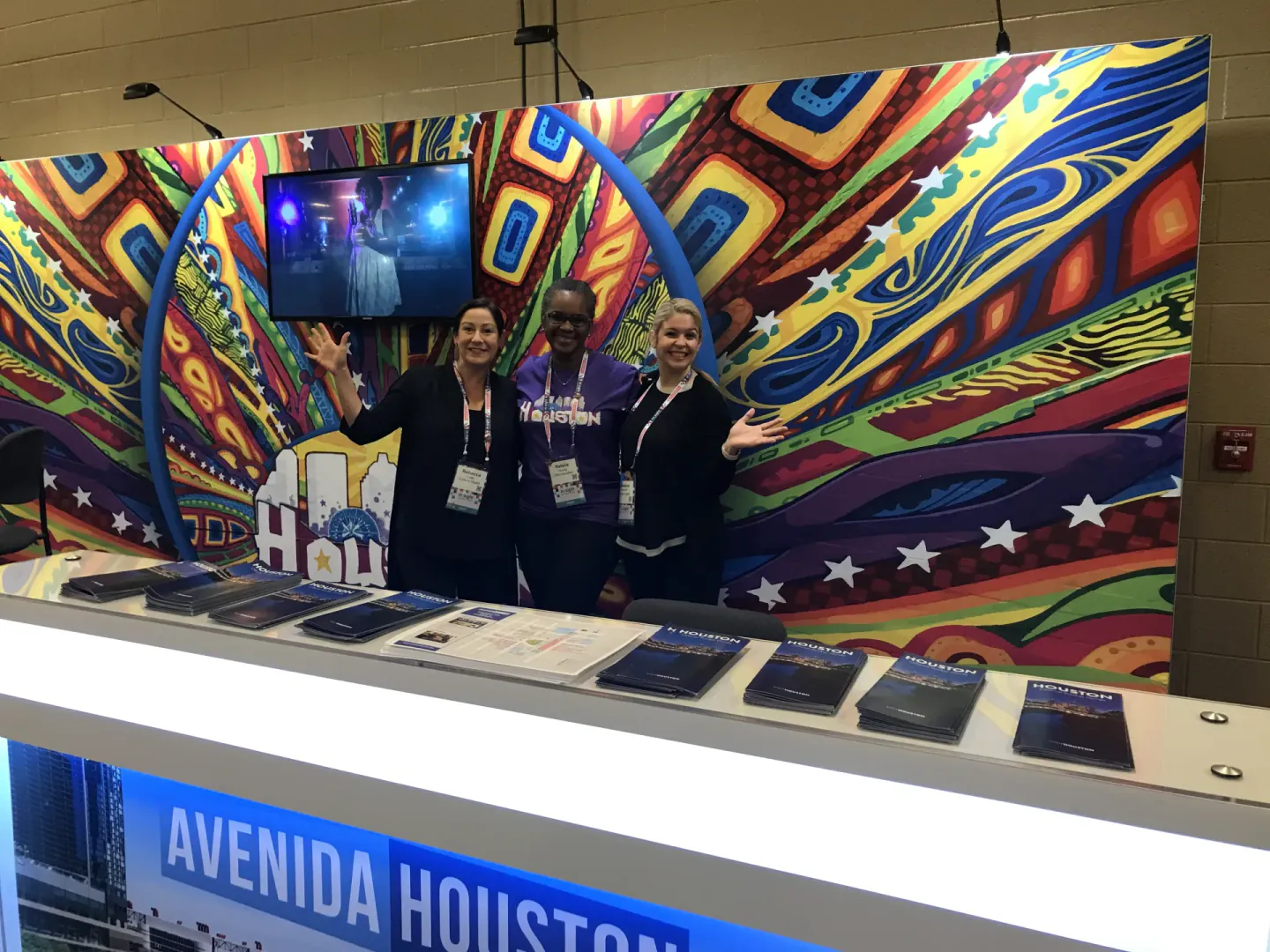 Staff at the Avenida Houston welcome desk
