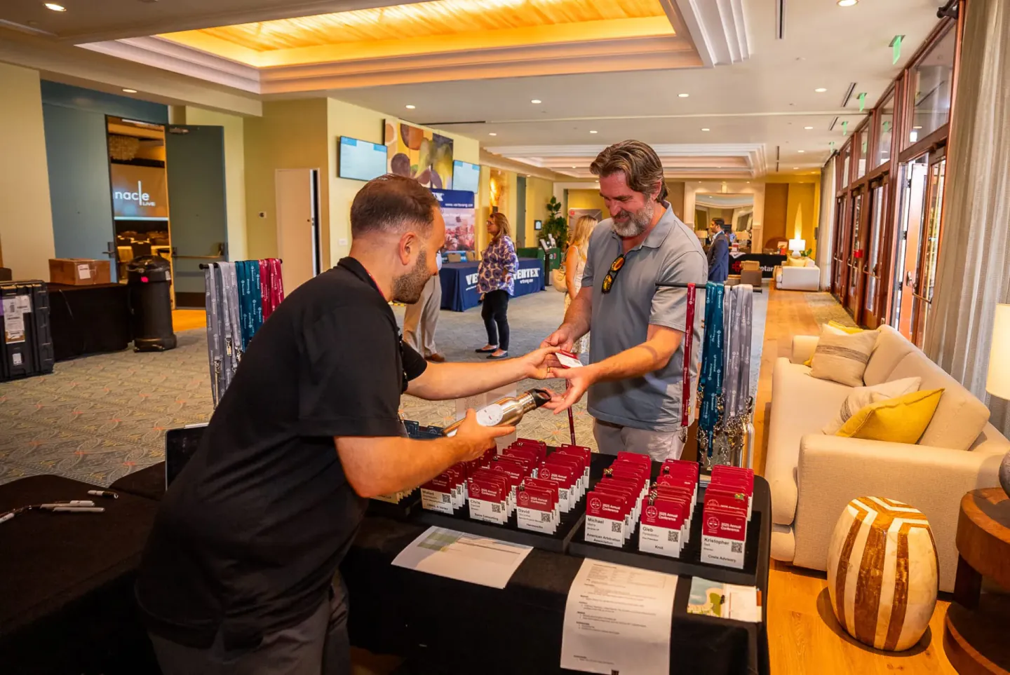 Badge and lanyard pickup at SCL, San Diego, 2025