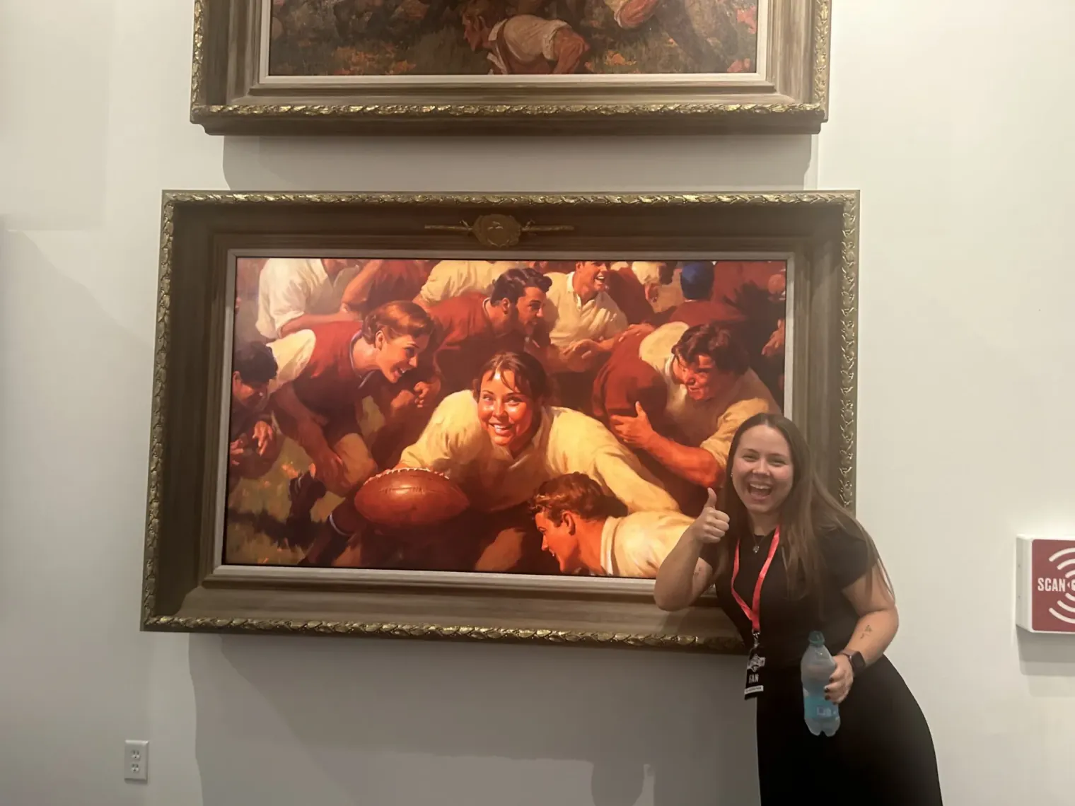 Coterie Spark’s Nalani Gruel using AI to project her face on a painting